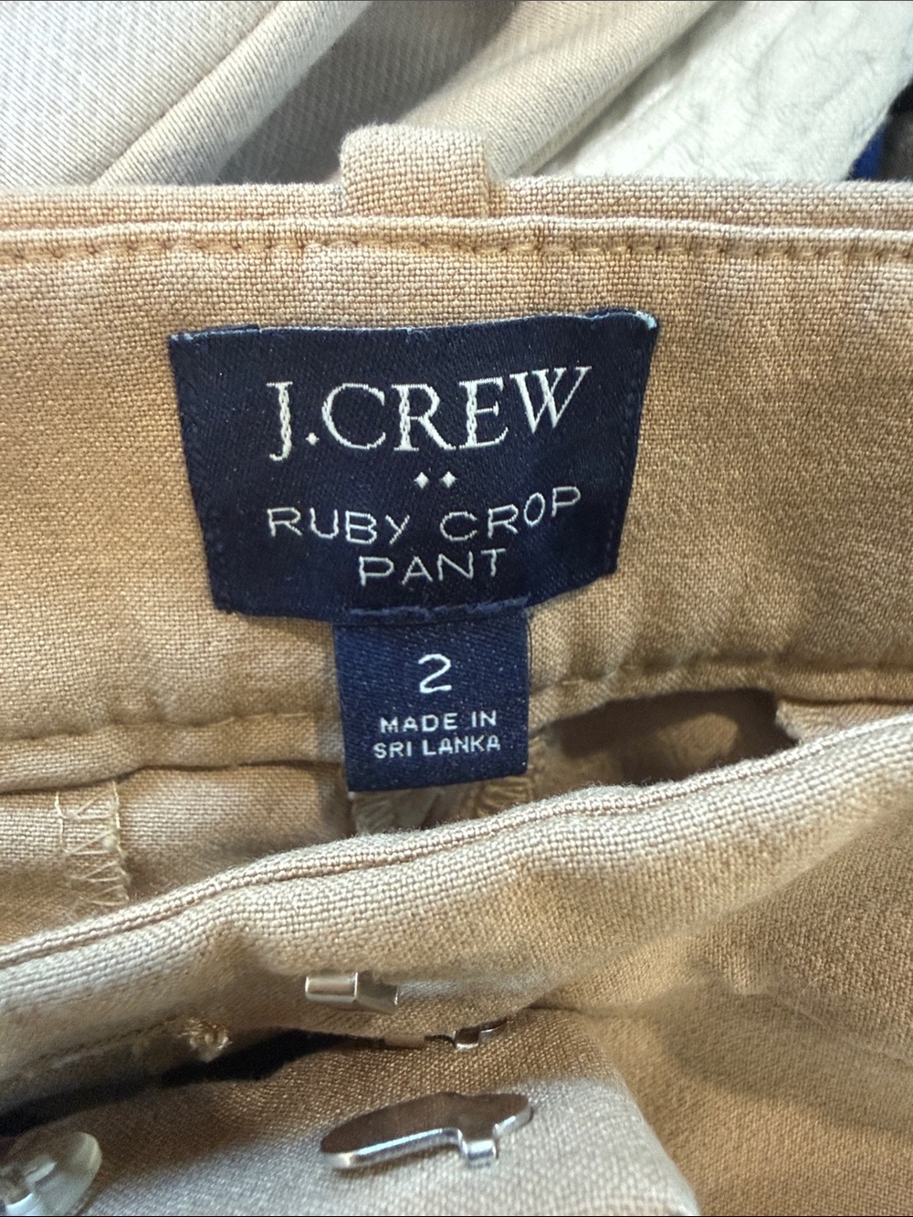J. Crew Women's Camel Straight-Leg Trousers - Picture 2 of 3